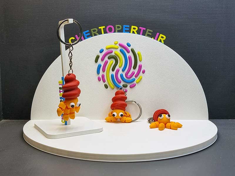 جا کلیدی و آویز گوش ماهی ممفصل دار